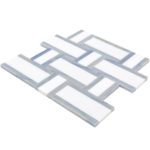 INTERLACE WHITE THASSOS & BLUE MACAUBA