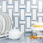 INTERLACE WHITE THASSOS & BLUE MACAUBA