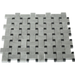 TRENZA WHITE CARRARA & BLACK DOT