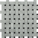 TRENZA WHITE CARRARA & BLACK DOT