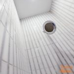 BAMBOO PATTERN WHITE THASSOS & BLUE CELESTE LINE