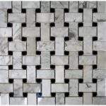 TRENZA WHITE CARRARA & BLACK DOT