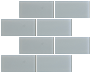 Whisper Gray 3″ x 6″ Subway Glass