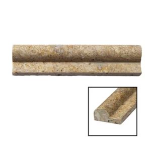 STONE BRUSHED CHAIR RAIL 2X8 WILD TRAVERTINE
