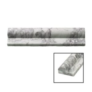 STONE BRUSHED CHAIR RAIL 2X8 WHITE CARRARA