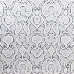 MJ LEMURIA – WHITE THASSOS, WHITE CARRARA & BARDIGLIO IMPERIALE