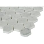 WHITE CARRARA 2″ HEXAGON