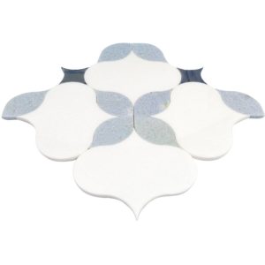 MJ BLUE BLAZINGSTAR – WHITE THASSOS, BLUE CELESTE & AZUL MACAUBA