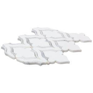 MJ VIOLA – WHITE THASSOS WITH WHITE CARRARA LINES