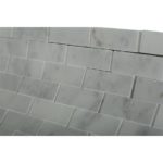 WHITE CARRARA 1 / 2X2 BRICK