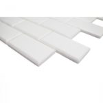 WHITE CARRARA 2X4 BEVELED BRICK