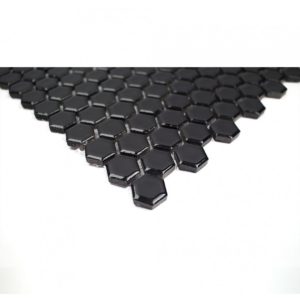 SIMPLE HEXAGON SOLID POLISHED BLACK