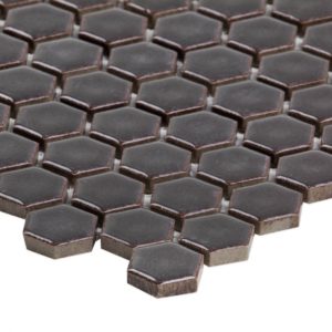 SIMPLE RIMMED HEXAGON CHARCOAL