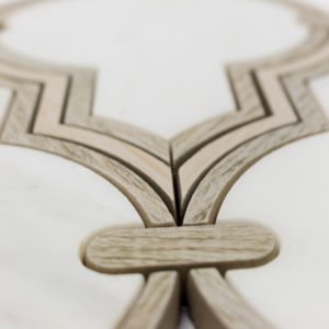 WOOD JET ARGANIA – ASIAN STATUARY WITH CREAM & GRAY WOODLOOCK & GRAY WOOD DOT