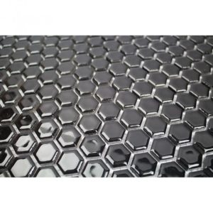 SIMPLE HEXAGON SOLID POLISHED BLACK