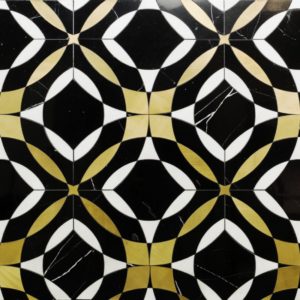 Kaleidoscope Mystique – Nero Marquina, White Thassos & Brass