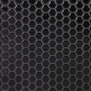 SIMPLE HEXAGON SOLID POLISHED BLACK