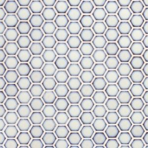 SIMPLE RIMMED HEXAGON VINTAGE WHITE