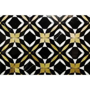 Kaleidoscope Mystique – Nero Marquina, White Thassos & Brass