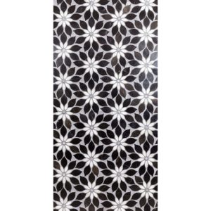MJ RAIN FLOWER – BLACK JADE, CALACATTA WITH CALACATTA DOT
