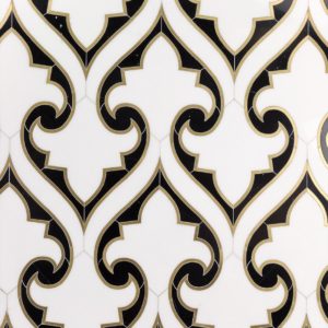 SHANGRI-LA – WHITE THASSOS, BLACK MARBLE & BRASS
