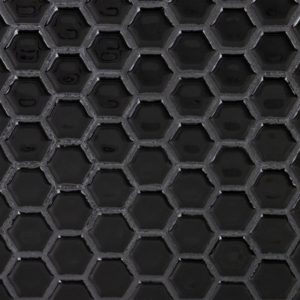 SIMPLE HEXAGON SOLID POLISHED BLACK