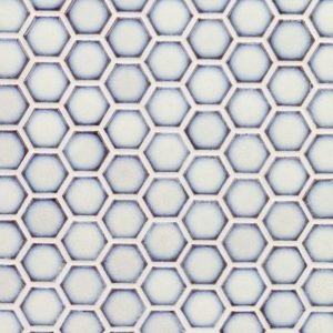 SIMPLE RIMMED HEXAGON VINTAGE WHITE