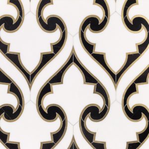 SHANGRI-LA – WHITE THASSOS, BLACK MARBLE & BRASS
