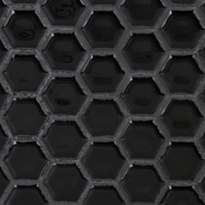SIMPLE HEXAGON SOLID POLISHED BLACK