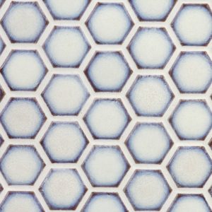 SIMPLE RIMMED HEXAGON VINTAGE WHITE