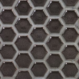 SIMPLE RIMMED HEXAGON CHARCOAL