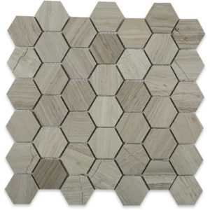 WOODEN BEIGE 2″ HEXAGON