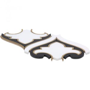 SHANGRI-LA – WHITE THASSOS, BLACK MARBLE & BRASS