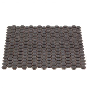 SIMPLE RIMMED HEXAGON CHARCOAL
