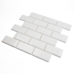 WHITE CARRARA 2X4 BEVELED BRICK