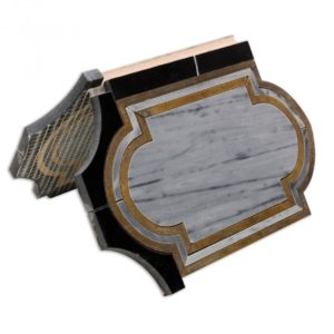 ORNATO MESSINA – BARDIGLIO IMPERIAL, BRASS & BLACK JADE