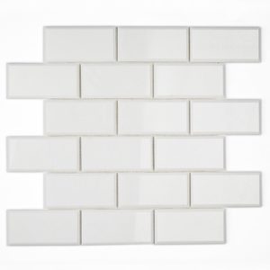 WHITE THASSOS 2X4 BEVELED BRICK