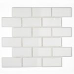 WHITE CARRARA 2X4 BEVELED BRICK