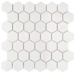 WHITE THASSOS 2″ HEXAGON