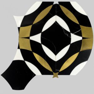 Kaleidoscope Mystique – Nero Marquina, White Thassos & Brass