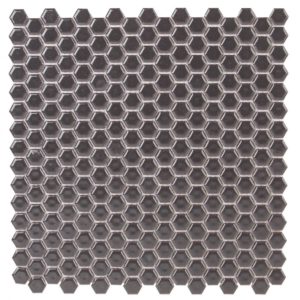 SIMPLE RIMMED HEXAGON CHARCOAL