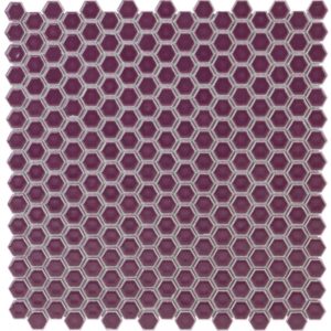 SIMPLE RIMMED HEXAGON PLUM
