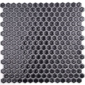 SIMPLE HEXAGON SOLID POLISHED BLACK
