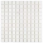 WHITE THASSOS 1X1 SQUARES