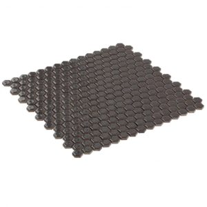 SIMPLE RIMMED HEXAGON CHARCOAL