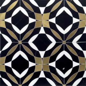 Kaleidoscope Mystique – Nero Marquina, White Thassos & Brass