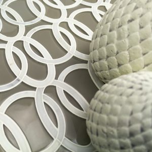 MJ LOOM ASIAN STATUARY & TAUPE GLASS