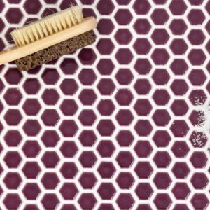 SIMPLE RIMMED HEXAGON PLUM