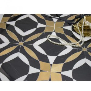 Kaleidoscope Mystique – Nero Marquina, White Thassos & Brass