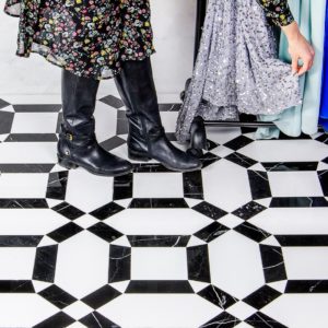 MJ IMMACULATA – CRYSTALLIZED PORCELAIN TILE & BLACK JADE